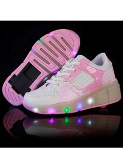 اشتري New Single Wheel LED Charging Rampage Shoes For Boys, Girls, And Students في الامارات