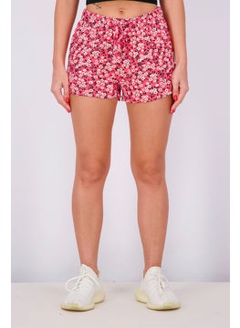 اشتري Women Floral Pull On Short, Pink Combo في الامارات