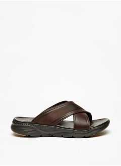 اشتري Men's Cross Strap Slip-On Sandals في الامارات