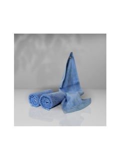 Buy Towel 100% Cotton From Hammam Home 30*50 Color light blue in Egypt