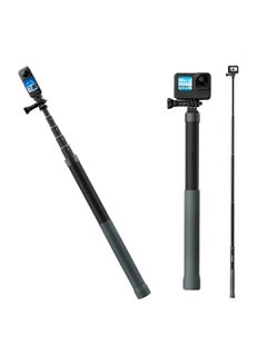 اشتري عصا سيلفي غير مرئية لـ GoPro Insta360 (120 سم/47.2 بوصة)، عمود تمديد من ألياف الكربون خفيف الوزن لكاميرا Go Pro Max Hero 11 10 9 8 7 6 5 One X2 X3 DJI Action 2 3 AKASO 360 في الامارات