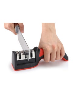 اشتري 3 in 1 Knife Sharpener with 3 Stages, Handheld Knife Sharpener Helps Repair, Restore, Polish Blades, Including Straight, Serrated Blades and Scissors في الامارات