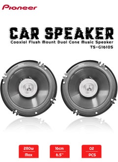 Buy Car Speaker Dual Cone Music Speaker 40W 280W Max 16cm 6.5 Speaker Coaxial Flush Mount Speaker 2 Pcs Set PIONEER TSG1610S in Saudi Arabia