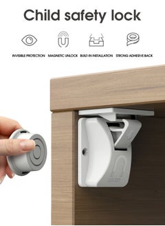 Buy Child Safety Magnetic Cabinet Locks 1 Pack+1 Keys  Baby Proofing Magnetic Drawer Locks for Kitchen with Adhesive No Drilling or Screws Fixed, 4 Baby Safety Cabinet Locks for Knobs in Saudi Arabia