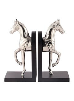 Buy VOIDROP -Set of 2 Trotting Horse Bookend -bookends-Decorative book ends horse,horse book holder, Silver book holder,Book Shelf Accent,Decoration for Library Office Home (Silver) in UAE