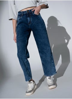 Buy Women Clean Look High-Rise Cotton Jeans in UAE