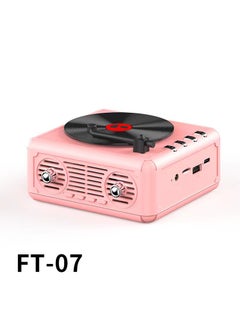 اشتري 1 x 5 pcs Vintage Phonograph Bluetooth Speaker Retro Pink في الامارات