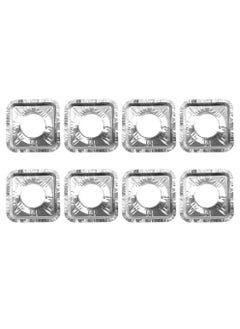 Buy Stove Burner Cover, Aluminum Stove Burner Cover, Disposable Square Stove Burner Cover, Oil Catcher, Grease Catcher, Keep Stove Clean, Pack of 8 in Egypt