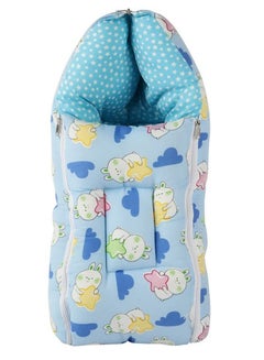 Buy VOIDROP Printed Blue Baby Carry Bed Sleeping Bag for New Born Babies 0 to 6 Months Baby Fur Material Portable Travelling Bed for Infants in UAE