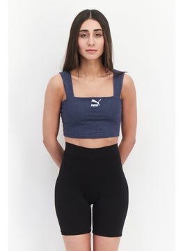 Buy Women Sportswear Fit Sleeveless Training Tank Top, Navy in UAE