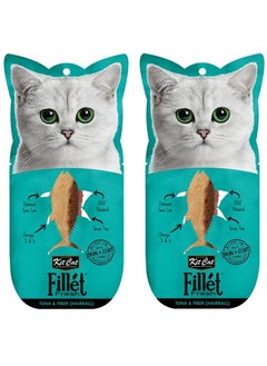 اشتري 2Pc Fillet Fresh Tuna and Fiber Hairball Cat Treats 30g في الامارات