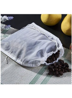 Buy 3Pcs Reusable Filter Bags Coffee Filter Mesh Nylon Bags for Nut Milk, Coffee, Juice, Soy Milk 74 Micron 8" x 12" in UAE