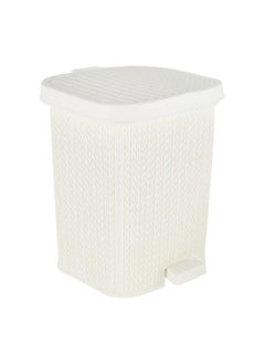 Buy Tart trash can, medium size, white 6221999653662 in Egypt