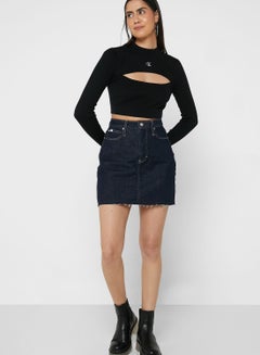 Buy Pocket Detail Denim Mini Skirt in UAE