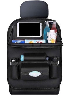 Buy Car Backseat Organizer Front Seat Backseat Organizer with Tablet Holder Leather Storage Pockets Cup Holder Universal Seat Covers in Saudi Arabia