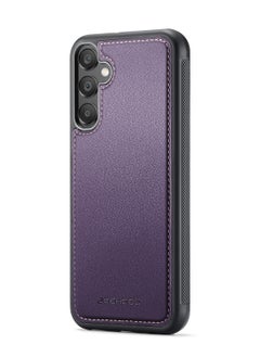 Buy CaseMe Phone Case Compatible with Samsung Galaxy A35 Luxury PU Leather Back Cover Cover Compatible with Samsung Galaxy A35 - Purple in Egypt