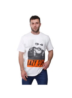 اشتري Coup Printed T-Shirt For Men - loose Fit Fit - White - Multi Color في مصر