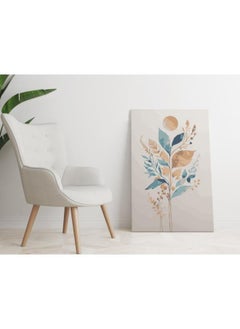 Buy Abstract Earth Tone Flowers Watercolor Printed Canvas wall art in Egypt