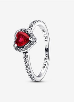 Buy Pandora Timeless Sterling Silver Elevated Red Heart Ring for Women with 198421C02 in UAE