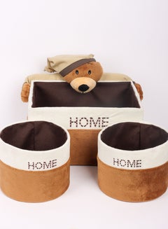 Buy Set of 3 home storage baskets for new born suitable for daily use in Saudi Arabia