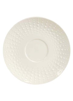 اشتري Drops Porcelain Side Plate, White - 16 cm في الامارات