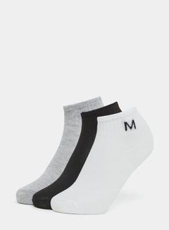 Buy Pack of 3 - M Print Ankle Length Socks in Saudi Arabia