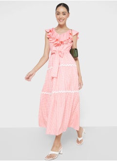 Buy Ruffled Detail Tiered Dress in UAE