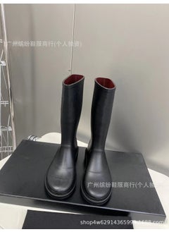 اشتري Fashionable Over-Knee Rain Boots Anti-SlipBlack Black في السعودية