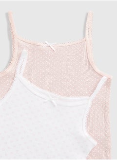 Buy Pink and White Cami Vests - 5 Pack in Saudi Arabia