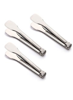 Buy Kitchen Tongs 3 Pack Stainless Steel Buffet serving utensils Salad BBQ 9 Inch Heavy Duty Serving Food for Frying Cooking Clipping Toast Bread Grilling Pastry Sandwich in UAE