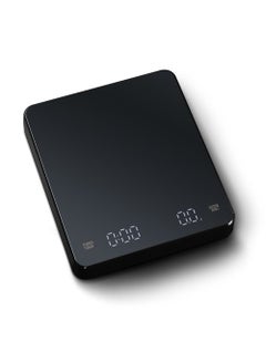 Buy Digital Coffee Scale with Timer LED Touch Screen 3kg/0.1g High Precision Rechargeable Black in UAE