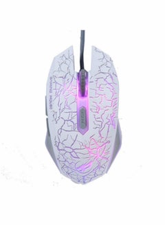 اشتري Wired Computer Laptop Mouse for Gaming,RGB LED USB Mice for Gamer Game with 7 Colors Light up Blacklight, 4 DPI Up to 2400 for Win Mac HP Macbook Acer Lenovo Asus Kids,White في الامارات