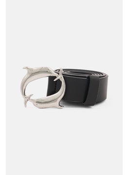 Buy Women Synthetic Belt, Black in Saudi Arabia