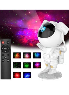 اشتري Star Projector Galaxy Night Light - Astronaut Starry Nebula Ceiling LED Projection Lamp with Timer, Remote Control, Adjustable Head Angle في الامارات