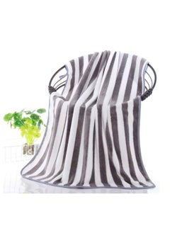 Buy Bath Towel Bathroom Soft And Fluffy Towel, Household Large Towel, Lightweight Soft And Absorbent Gym Pool Towel Grey Stripes (70*140 cm) in Saudi Arabia