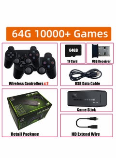 Buy Game Stick 4K Retro HD Video Game Console 2.4G Wireless Controllers in Saudi Arabia