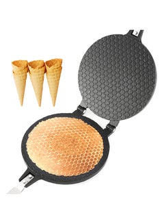 اشتري Dyna-Living Non-Stick Egg Roll Waffle Cone Machine Ice Cream Cone Maker Cooking Tools with Heat-insulation Handle for House Commercial Homemade DIY Ice Cream Cone Baking Pan (Diameter 6.7 inches) في مصر