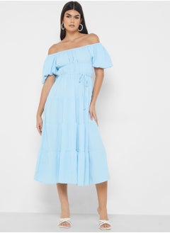 Buy Off Shoulder Tiered Dress in UAE