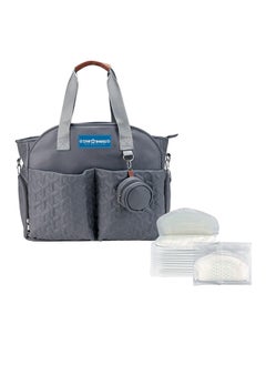 Buy Star Babies (Disposable Breast  50pcs with Diaper Bag Caddy New) - Grey in UAE