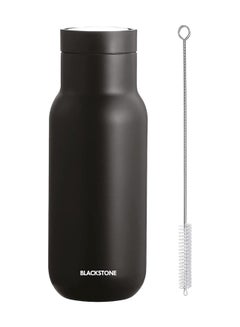 Buy Vacuum Double walled Stainless Steel Water Bottle Matt Finish with Cleaning Brush B002 - 350 ML in UAE
