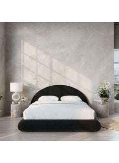 Buy Elite Collection: Swedish Wood Queen Bed - Black Serenity (180x200x140) by Alhome in Saudi Arabia