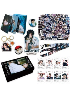 اشتري KPOPBP Bangtan Boys V New Album Layover 1st Solo Album Weverse Ver Gift Box Set With BTS Lomo Cards - Acrylic Stand, Hand Account Tape, Lanyard, Stickers, Photo Card for Army Boys and Girls في السعودية