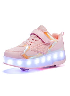 Buy Roller Shoes Girls Boys Wheel Shoes Kids Roller Skates Shoes LED Light Up Wheel Shoes for Kids for Children in Saudi Arabia