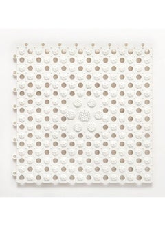 Buy 6 PCS PVC Bathroom Mat Spliceable for Bathroom 30*30cm White in Saudi Arabia