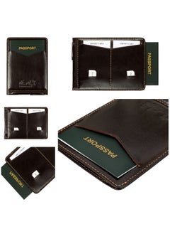 اشتري Three Angels Genuine Leather Passport Holder with Pen في مصر