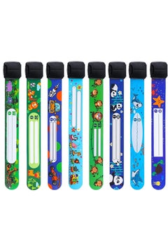 Buy 16 Pieces Children Safety ID Wristband Reusable Identification Bracelet Adjustable Waterproof Bands for Boys and Girls, (Cool Style) 8 Styles in Saudi Arabia