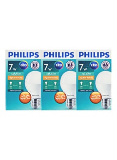 اشتري 7 Watt  Star LED Bulb Yellow  3000k  3 Pieces في مصر