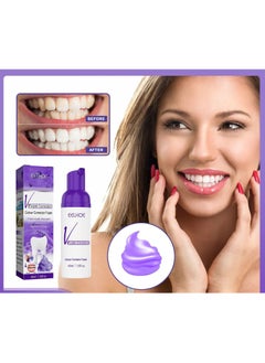 Buy Color Corrector Toothpaste 45ml, Foam Tooth Paste for Teeth Whitening, Yellow Teeth Cleaning, Colour Corrector and Effective Stains Removal, Oral Hygiene Care and Health in Saudi Arabia