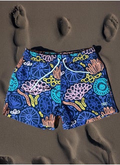 Buy Coral Reefs Printed Polyester Waterproof Swimming Wear, Purple. in Egypt