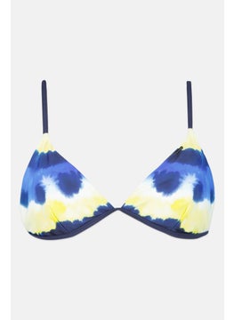 اشتري Women Padded Tie Dye Bikini Top, Navy Combo في الامارات